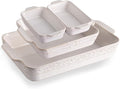 Sweejar Casserole Dishes for Oven, Ceramic Bakeware Set of 4, Rectangular by Sweejarco1949