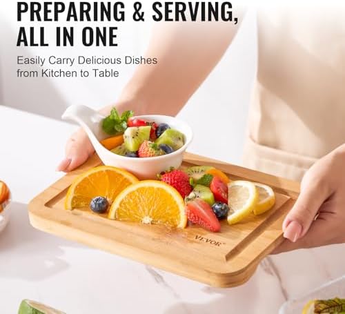 VEVOR Cutting Board 3 Pieces, Premium Versatile Bamboo Cutting Board