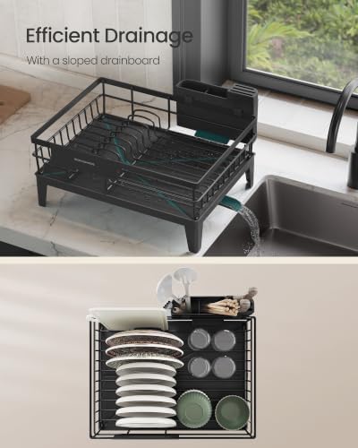SONGMICS Dish Drying Rack with Drainboard