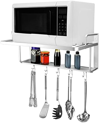 QWORK Wall-Mount Microwave Oven Rack, 21.65" x 15"