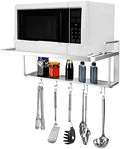QWORK Wall-Mount Microwave Oven Rack, 21.65" x 15"