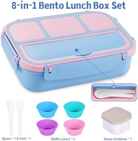 shell and turtle Bento Box Adult Lunch Box, Lunch Containers for Kids