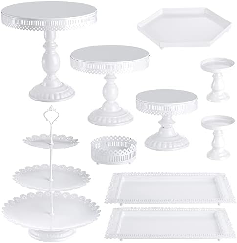 Hedume 10-Set Cake Stands, Metal Cupcake Stand Set with Multiple