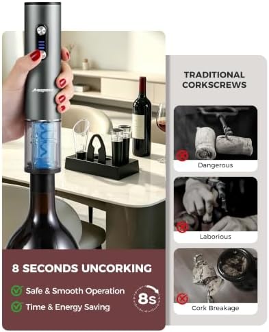 Rechargeable Electric Wine Opener, Automatic Wine Bottle Opener Set