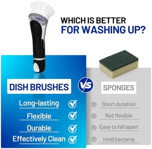 2 Pack Soap Dispensing Dish Brushes