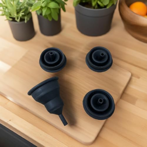 Collapsible Funnels Food Grade Silicone Set of 4-Small Size