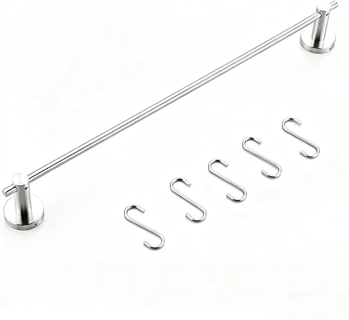 NEWRAIN Pot Rack Wall Mounted, 21 inch Hanging Pot and Pan Hanger, Stainless - Image 6