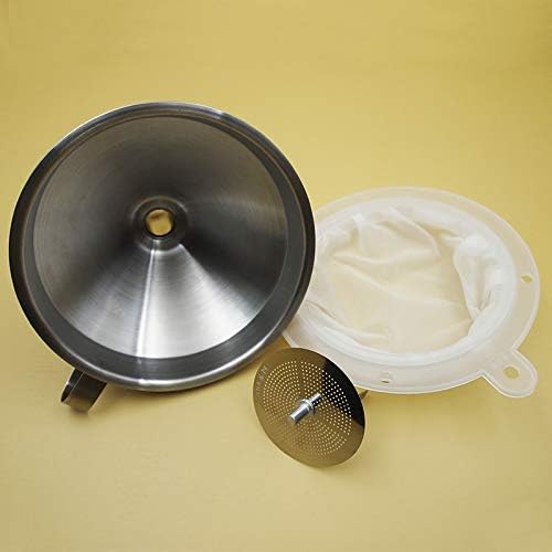 304 Stainless Steel Kitchen Funnel set of 3 with Filter Strainer and