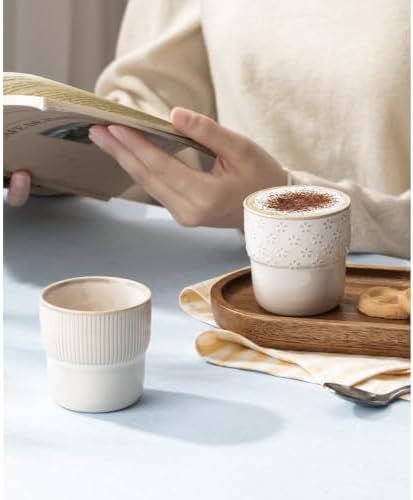 Espresso Cups Set of 2, 4oz Espresso Shot Cups, Mini Coffee Mugs