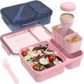 Caperci Extra-Large 62oz Bento Lunch Box for Adults Salad