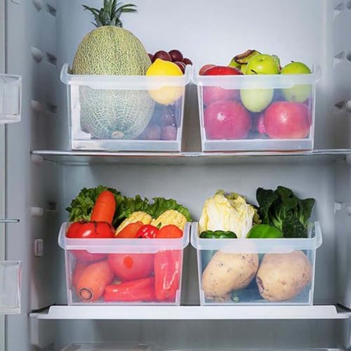 2pcs Plastic Drawer Organizer Tray for Fridge Kitchen Storage