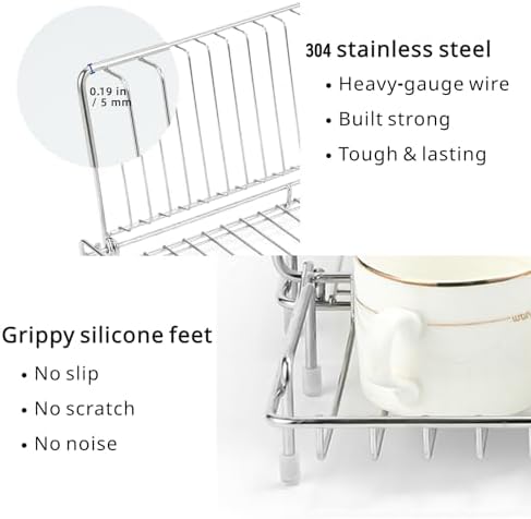 Stainless Steel Collapsible Dish Drying Rack
