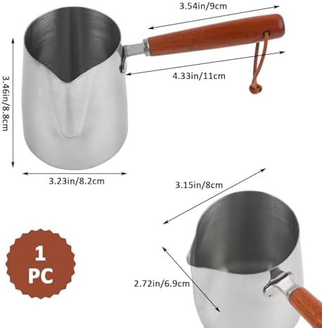 12 oz Milk Frothing Pitcher 350ml Stainless Steel Milk Steamer Cup