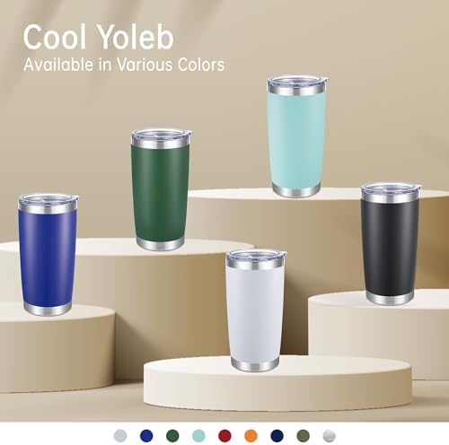 20 oz Tumblers Bulk Stainless Steel Tumbler with Lid, 6 Pack