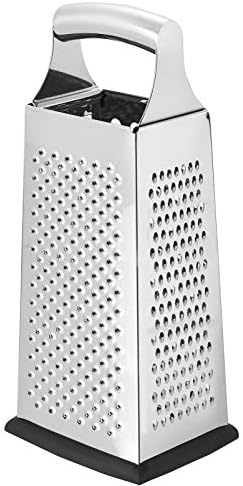 Amazon Basics Rectangular 4-Sided Box Cheese Grater and Shredder
