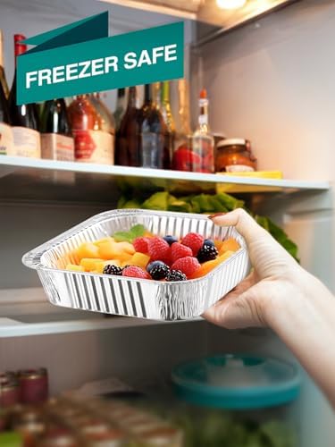 NEEBAKE 40 Pack Disposable Aluminum Pans Combo Set - 20 Large 9x13