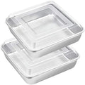 E-far 8 x 8-Inch Baking Pan with lid, Square Cake Brownie Baking Pans