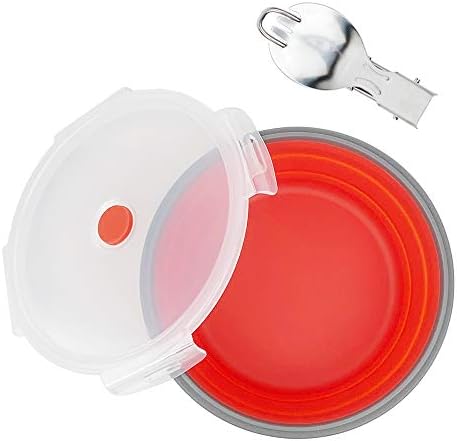 CCyanzi 1200ml Collapsible Camping Bowl Silicone Food Storage