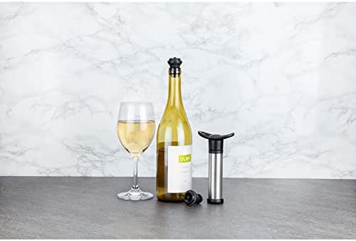 True Preserve Wine Savers Vacuum Pump with Two Wine Stoppers, Wine