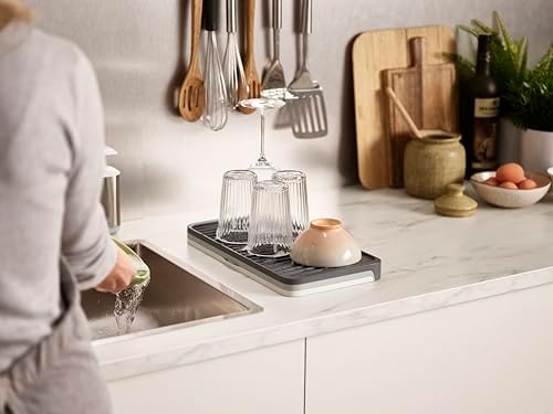 Joseph Joseph Tier Expandable Plastic Draining Board, Grey