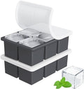 Large Ice Cube Tray for Whiskey: FDDBI Silicone Ice Cube Trays with