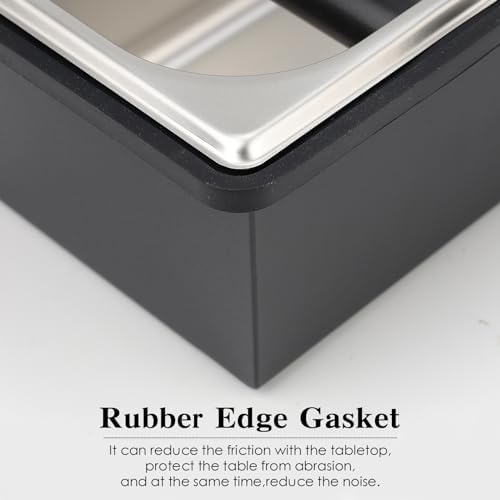 Espresso Knock Box, Stainless Steel Coffee Bag Container, With Steel