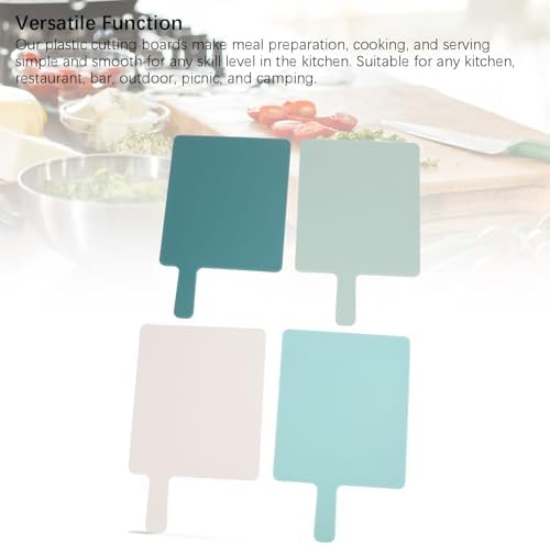 4PCS Plastic Cutting Boards Set Color Coded Chopping Boards with