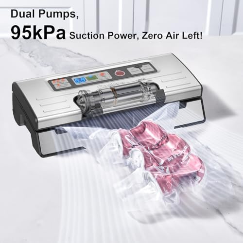 Gasbye 95kPa Precision Vacuum Sealer, Silver