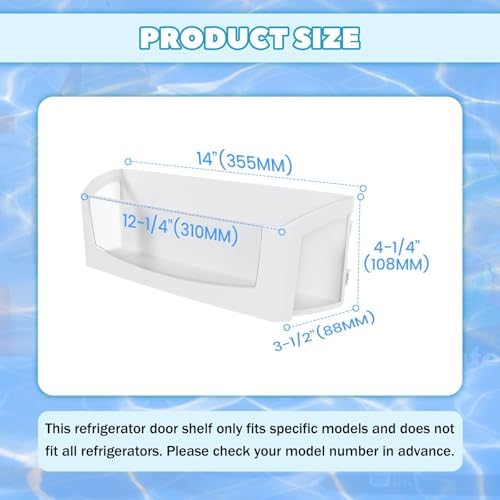 Kojem W10212139 WPW10212139 AP6017170 Refrigerator Door Shelf Bin