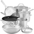 KitchenAid Stainless Steel Cookware Induction Pots and Pans Set, 10-Piece
