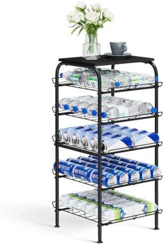 Vrisa 5 Tier Water Bottle Storage Rack Vertical Freestanding Bottled