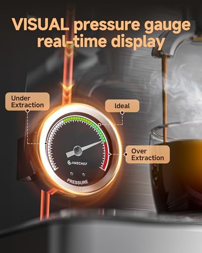 AMZCHEF Ultra Espresso Machine, 58mm, PID Temperature Control