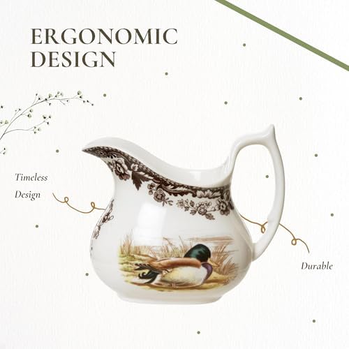 Spode Woodland Wildlife Mallard 8 oz Porcelain Creamer - Rustic