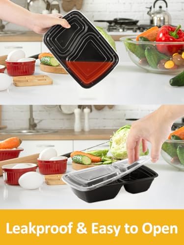 NEEBAKE 60 Set 32 oz Meal Prep Containers with Lids, Food Storage