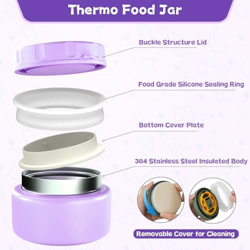 Aimsnk Lunch Box Kids with Thermo Insulated Lunch Bag for School