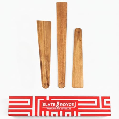 SLATE & ROYCE 3-Piece Acacia Wood Spatula Set