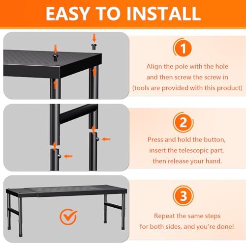 HI NINGER Expandable adjustable stackable kitchen organizer,Spice