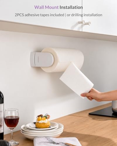 simpletome ONE Hand White Paper Towel Holder