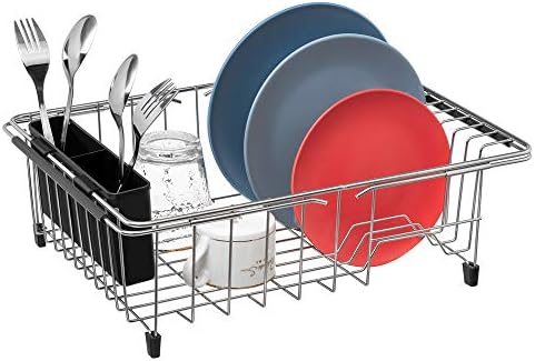SANNO Adjustable Stainless Steel Dish Drying Rack