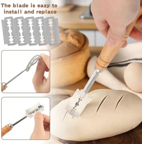 Danish Dough Whisk Set, Dough Hook, Bread Lame, Bench Scraper