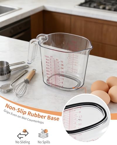 BINGBING- Measuring Cups Set of 3, Plastic, Nesting Design, Pour Spout