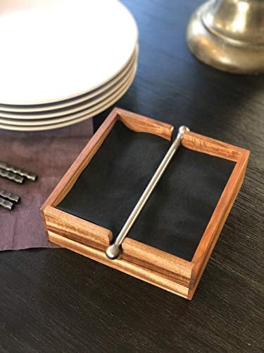 Ironwood Gourmet 28982 Acacia Wood Napkin Holder, 6.25-Inches