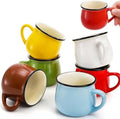 5 Oz 6 Pcs Cute Coffee Mugs, Mini Ceramic Espresso Cups, Small