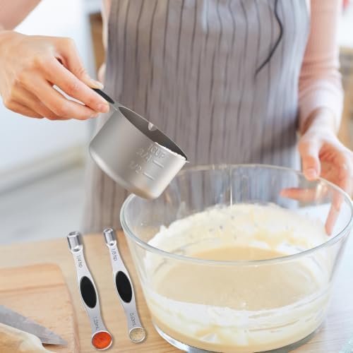 Measuring cups and spoons set,Magnetic Measuring 5 Cups 7 Spoons & 1