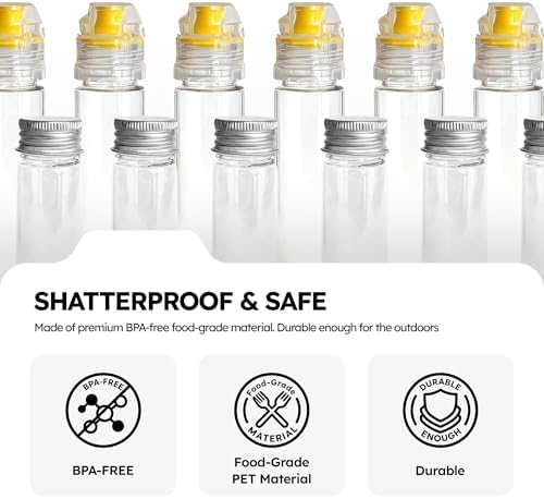 Portable Travel Camping Spice Kit, 12 Jars with EVA Bag, Funnel &