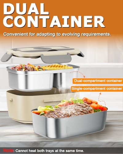Geveniss Electric Lunch Box for Adults, Heated Lunch Box for Car and