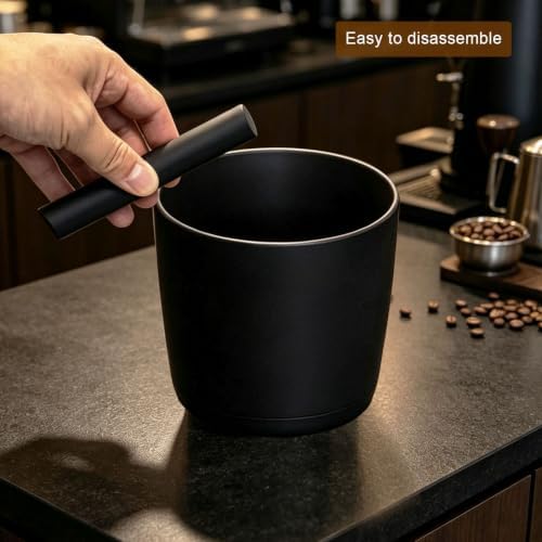 Espresso Knock Box,1.2L Large Capacity Coffee Knock Box with