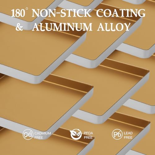 11-Inch Square Baking Pan, Nonstick Aluminum Alloy Pan, 1-Inch Deep
