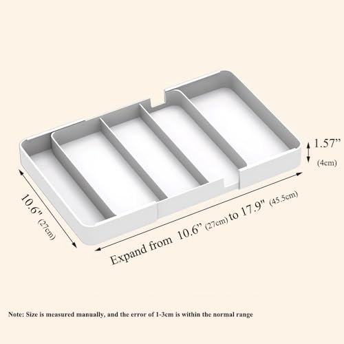 Shallow Desk Drawer Organizer, 1.73" Modular Expandable Tray