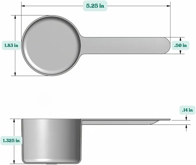 48 mL Long Handle Plastic Measuring Scoop - Image 2